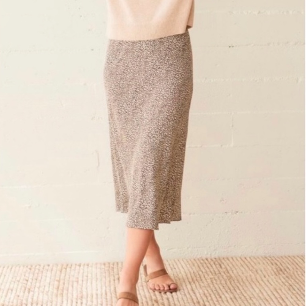 [Jenni Kayne] Leopard Print Midi Slip Skirt